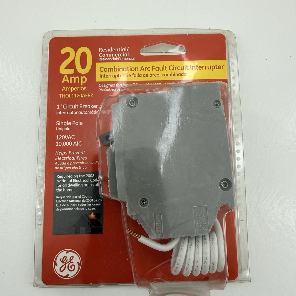 GE THQL1120AFP2 20 Amp Single Pole CAFCI Arc Fault Circuit Breaker